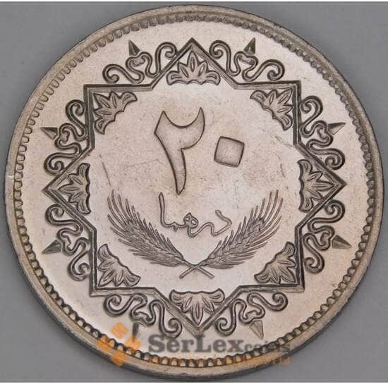 Ливия 20 дирхам 1975 КМ15 UNC арт. 53287