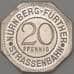 Германия Нюрнберг 20 пфеннигов 1921 Proof BURG (j05.19) арт. 19944
