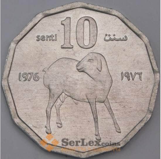 Сомали монета 10 центов 1976 КМ25 UNC арт. 44628