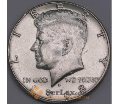Монета США 1/2 доллара 1968 D КМ202а XF Кеннеди арт. 12385