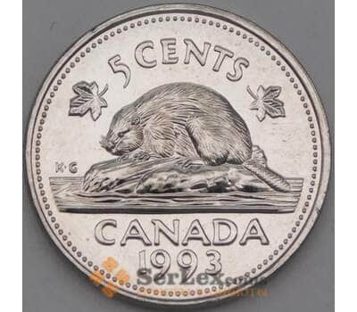 Монета Канада 5 центов 1993 КМ182 BU арт. 22033