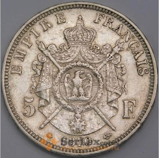 Франция 5 франков 1870 КМ799 XF арт. 40591