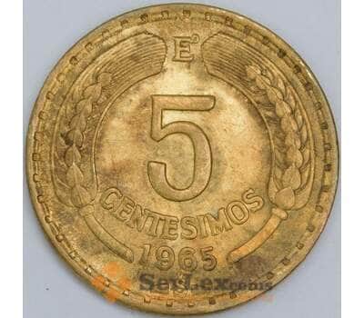 Чили 5 сентесимо 1965 КМ190 AU-aUNC арт. 57634