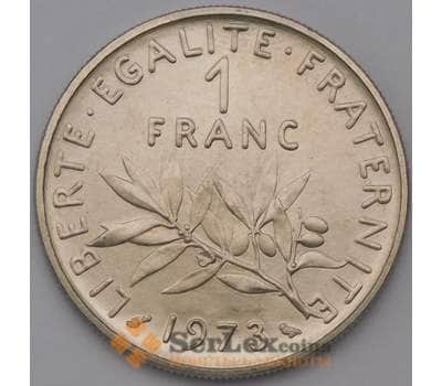 Монета Франция 1 франк 1973 КМ925 BU арт. 31383