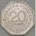Германия Нюрнберг 20 пфеннигов 1921 Proof SPITTLERTOR (j05.19) арт. 21214