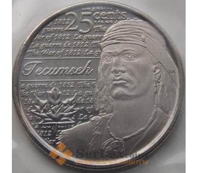 Монета Канада 25 центов 2012 Текумсе (война 1812) Unc арт. С04197