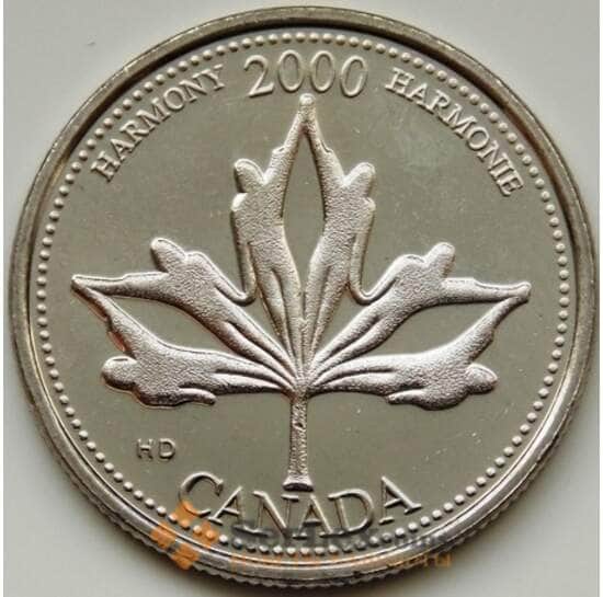 Канада 25 центов 2000 КМ377 UNC Гармония арт. С04203