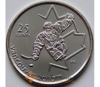 Монета Канада 25 центов 2009 КМ952 Ванкувер Параолимпийский хоккей UNC арт. 22871