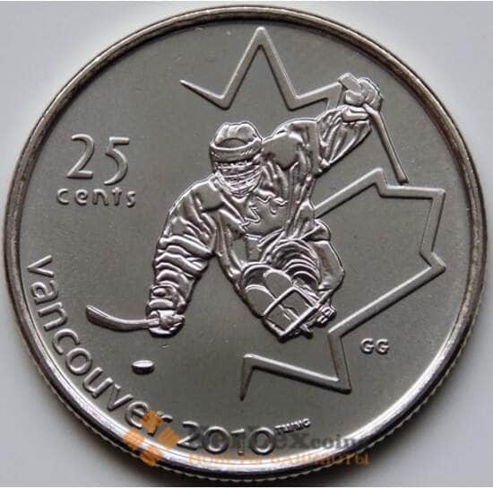 Канада 25 центов 2009 КМ952 Ванкувер Параолимпийский хоккей UNC арт. 22871