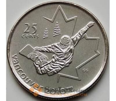 Монета Канада 25 центов 2008 КМ768 Ванкувер Сноуборд UNC арт. C04210