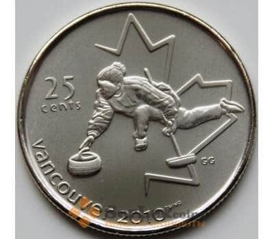 Монета Канада 25 центов 2007 КМ682 Ванкувер Керлинг UNC арт. 22865