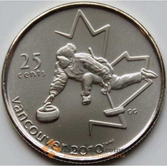 Канада 25 центов 2007 КМ682 Ванкувер Керлинг UNC арт. 22865