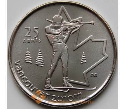 Монета Канада 25 центов 2007 КМ685 Ванкувер Биатлон UNC арт. 22868