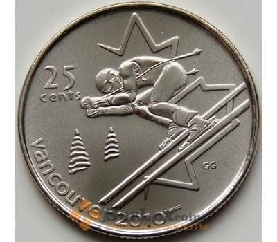 Монета Канада 25 центов 2007 КМ686 Ванкувер Горные лыжи UNC арт. С04217