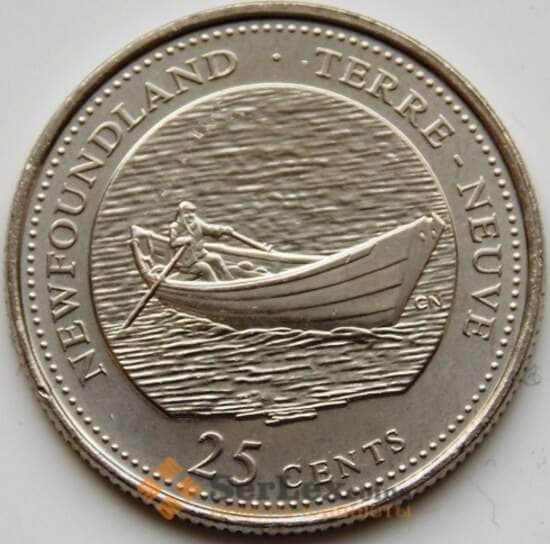 Канада 25 центов 1992 КМ213 UNC Ньюфаунленд арт. С04220