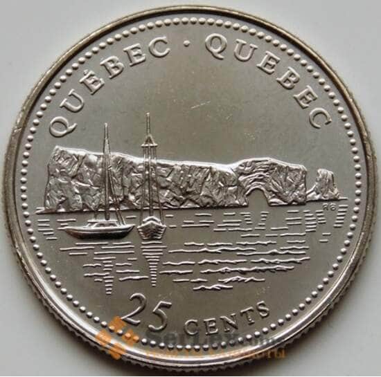 Канада 25 центов 1992 КМ234 UNC Квебек арт. С04221