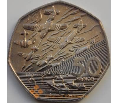 Монета Великобритания 50 пенсов 1994 КМ966 AU Высадка в Нормандии арт. С04241