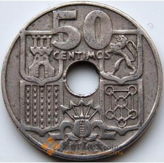 Испания 50 сентимо 1949 КМ777 VF арт. С04287