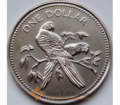 Монета Белиз 1 доллар 1980 КМ43а BU Попугаи арт. С04304