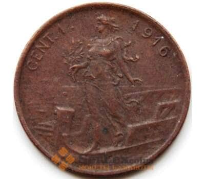 Монета Италия 1 чентезимо 1916 КМ40 XF арт. С04319