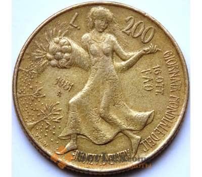 Монета Италия 200 лир 1981 КМ109 XF арт. C04340