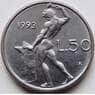 Италия 50 лир 1993 КМ95.2 UNC арт. С04347