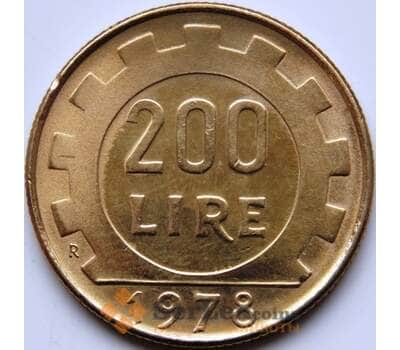 Монета Италия 200 лир 1978 КМ105 UNC арт. С04356