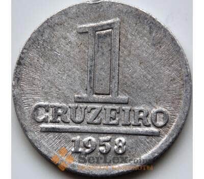 Монета Бразилия 1 крузейро 1958 КМ570 XF арт. С04358