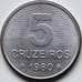 Монета Бразилия 5 крузейро 1980 КМ591 XF арт. С04370