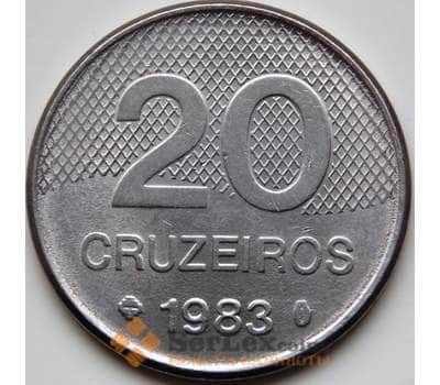 Монета Бразилия 20 крузейро 1983 КМ593.1 AU арт. С04372