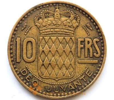 Монета Монако 10 франков 1950 КМ130 VF арт. С04415