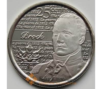Монета Канада 25 центов 2012 Исаак Брок (война 1812) Unc арт. С04437