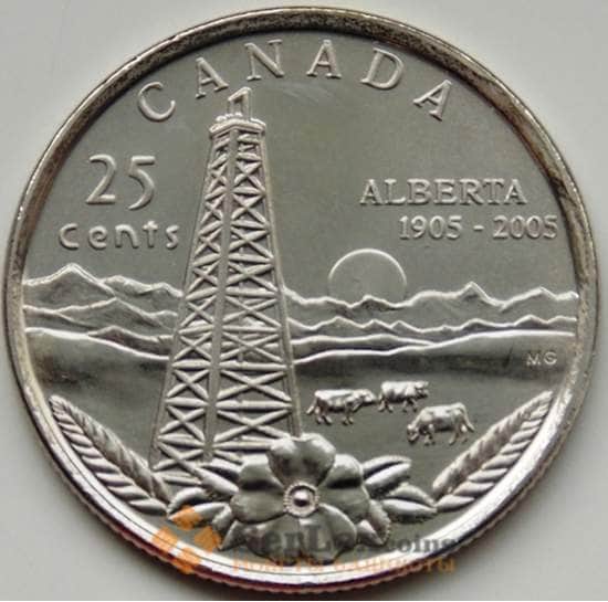 Канада монета 25 центов 2005 КМ530 Альберта UNC арт. С04440