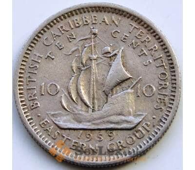 Монета Восточно-Карибские острова 10 центов 1959 КМ5 VF арт. С04506