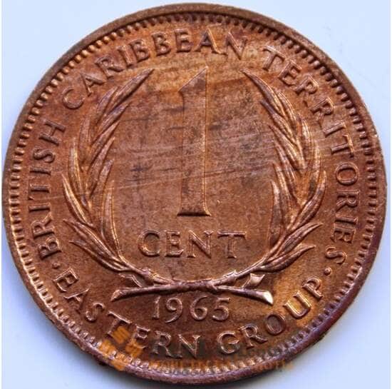 Восточно-Карибские острова 1 цент 1965 КМ2 UNC арт. С04513