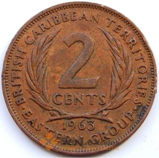 Восточно-Карибские острова 2 цента 1965 КМ3 XF арт. С04514