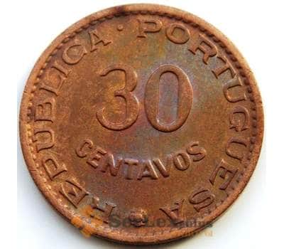 Монета Португальская Индия 30 сентаво 1958 КМ31 AU арт. С04518