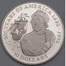 Острова Кука монета 10 долларов 1990 КМ121 Proof Христофор Колумб арт. 42287
