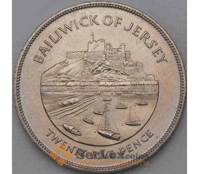 Монета Джерси 25 пенсов 1977 КМ44 BU 25 лет правления Королевы  арт. 28250