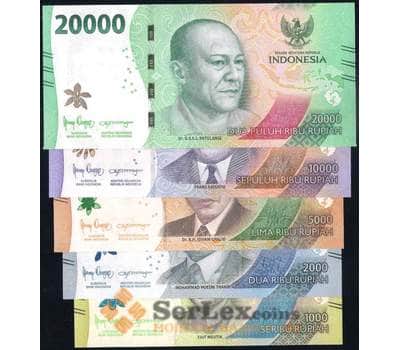 Банкнота Индонезия набор банкнот 1000 - 20000 рупий 2022 (5 шт.) UNC арт. 38656