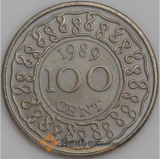 Суринам монета 100 центов 1989 КМ23 aUNC арт. 41483