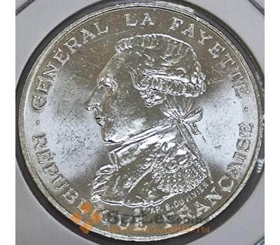 Монета Франция 100 франков 1987 КМ962 UNC Жильбер Ла Файет арт. 40265