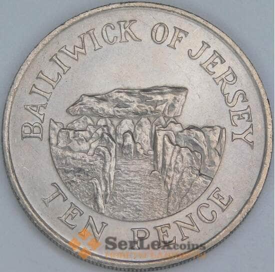 Джерси 10 пенсов 1987 КМ57.1 aUNC арт. 56680