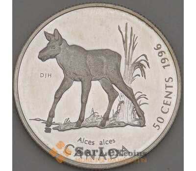 Монета Канада 50 центов 1996 КМ283 Proof Олененок (n17.19) арт. 21529