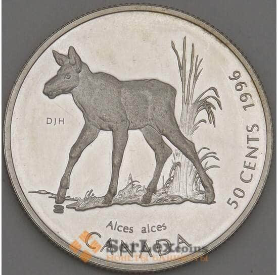 Канада 50 центов 1996 КМ283 Proof Олененок (n17.19) арт. 21529