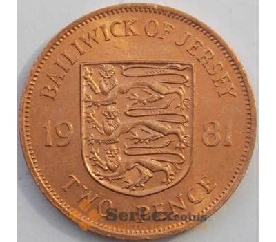 Монета Джерси 2 пенса 1981 КМ47 UNC (J05.19) арт. 17000