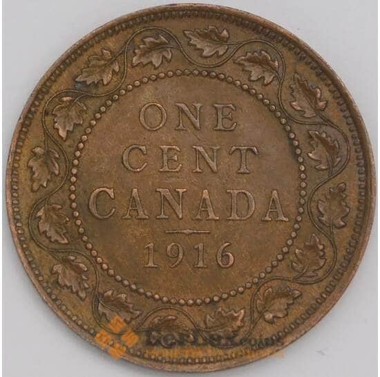 Канада 1 цент 1916 КМ21 AU арт. 38810