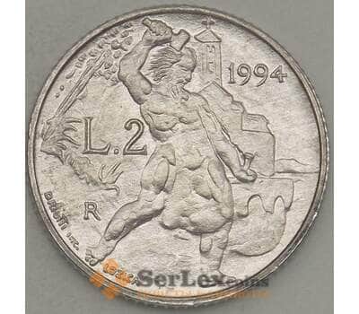 Монета Сан-Марино 2 лиры 1994 UNC (n17.19) арт. 21518