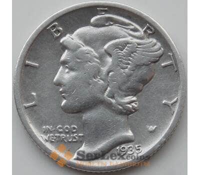 Монета США дайм 10 центов 1935 КМ140 VF+ арт. 11785