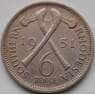 Южная Родезия 6 пенсов 1948-1952 КМ21 VF арт. 8170